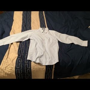 Boy’s white and Blue button down dress shirt